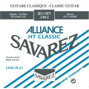 Juego de cuerdas para guitarra clasica/flamenca Savarez HT Alliance 540J. Tensión media.